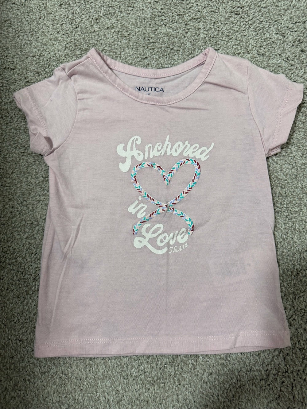 Nautica Kids Pink 'Anchored in Love' Graphic Tee